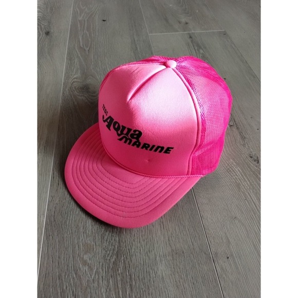 Teds Aqua Marine Trucker Hat Pink Snapback Cap Mesh Foam Adjustable Indiana - Picture 1 of 11